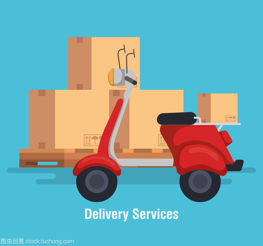 摩托車(chē)送貨服務(wù)圖標(biāo) 現(xiàn)代配送服務(wù)的速度與效率象征